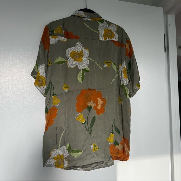 adam mar silk short sleeve button up - Picture 2 of 5